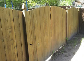 wood fence arched gates